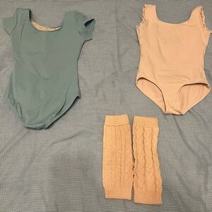 Ballet Starter Set of Two Leotards and Leg Warmers